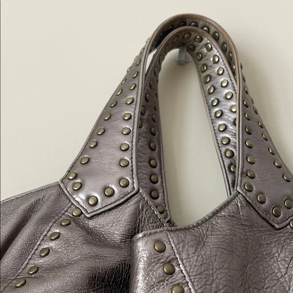 KOOBA metallic silver studded Marcelle hobo bag - Picture 2 of 14